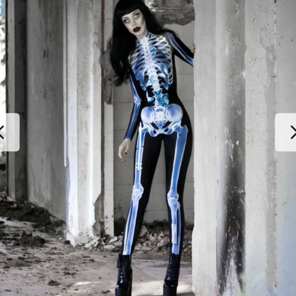 Halloween Skeleton Jumpsuit - NWOT
